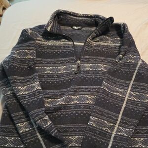 The North Face Black and White Half Zip Up Sweater